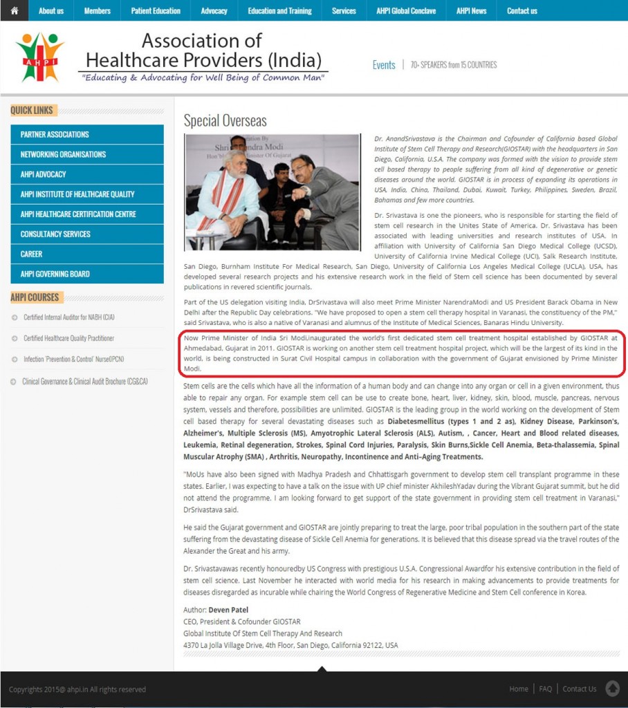 Association of Healthcare Provider (India) News Update